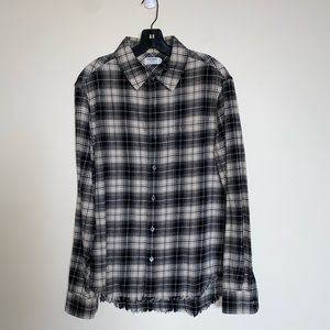 Frame black checkered button down
